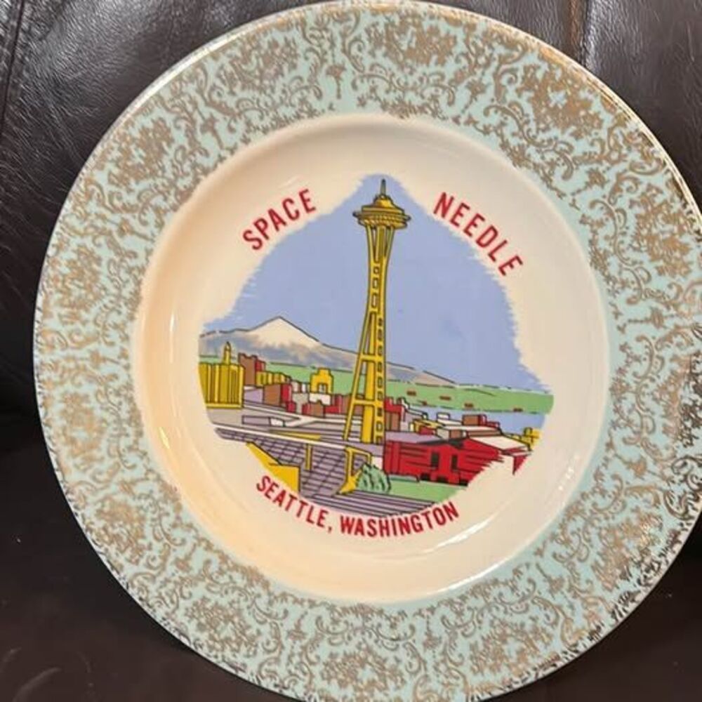 Vintage Seattle Space Needle Souvenir Plate